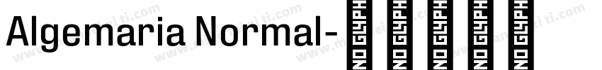 Algemaria Normal字体转换